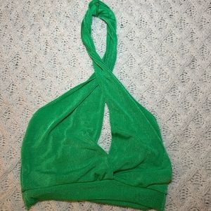 Green going out halter top